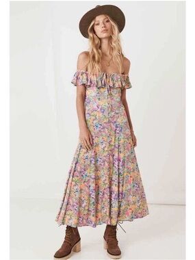 Spell & the Gypsy Floral Maxi Off the Shoulder Dress